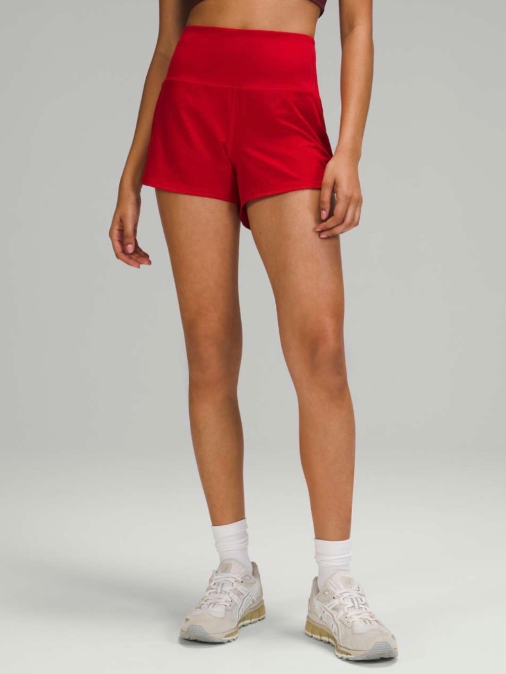 Lululemon - Speed Up High-Rise Lined Short 4" Dark Red - Size 6